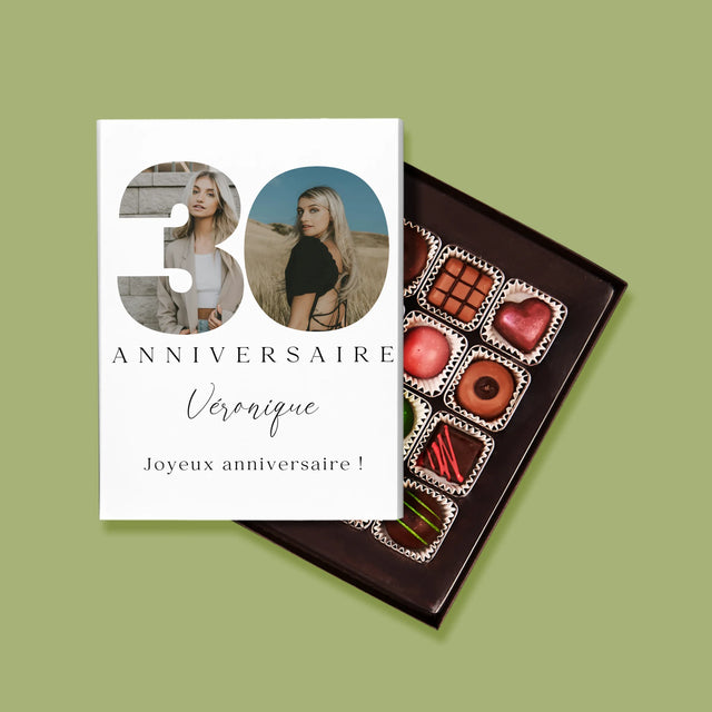 Collage Photo De Lettre: 30E Anniversaire Et Texte En Bas - Pralines