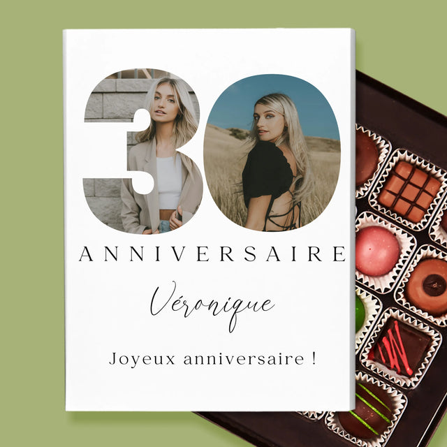 Collage Photo De Lettre: 30E Anniversaire Et Texte En Bas - Pralines