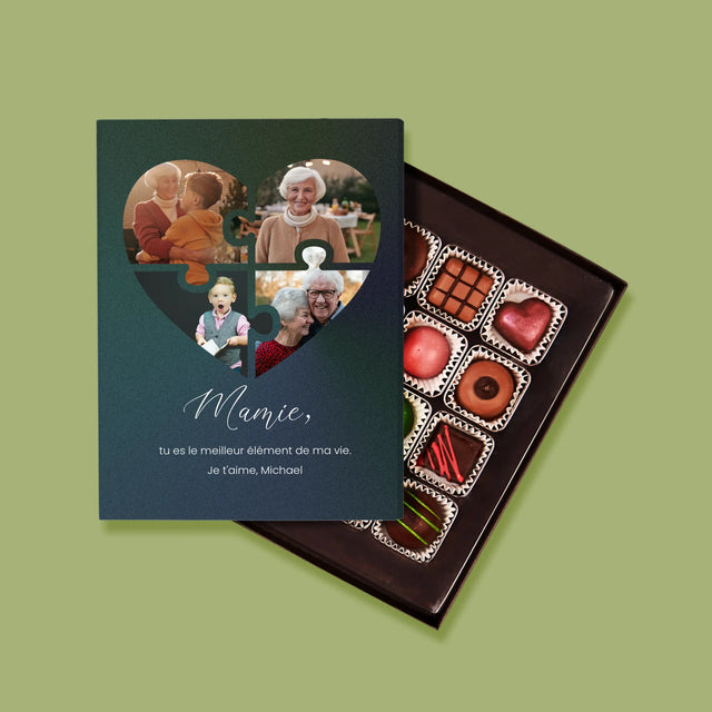 Le Collage Photo: Casse-Tête, Un Cœur Pour Grand-Mère - Pralines
