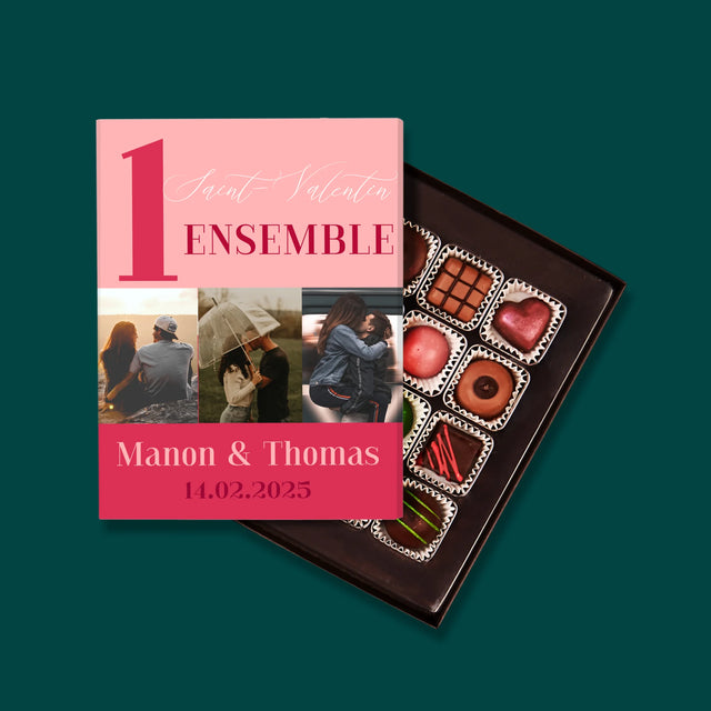 Le Collage Photo: Première Saint-Valentin Ensemble - Pralines