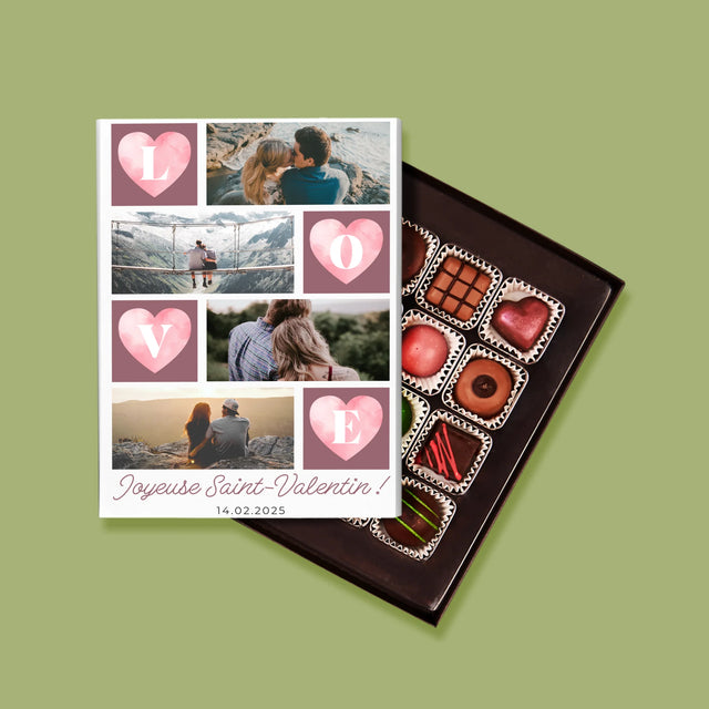 Le Collage Photo: Cœurs Amour - Pralines