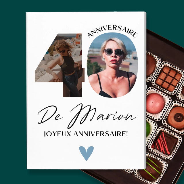 Collage Photo De Lettre: 40 Ans, Des Beaux Moments - Pralines