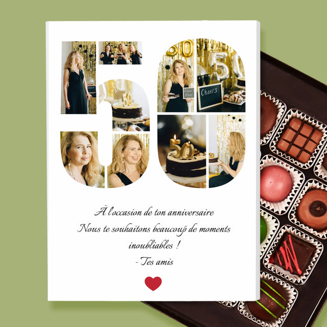 Forme Des Photos: 50 Anniversaire Vœux - Pralines