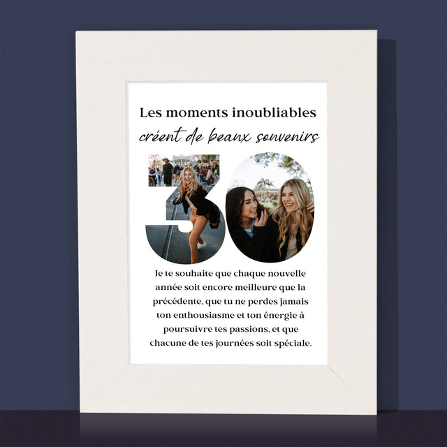 Mots tirés d'images : 30e anniversaire - Cadre photo | FR
