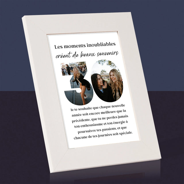 Mots tirés d'images : 30e anniversaire - Cadre photo | FR