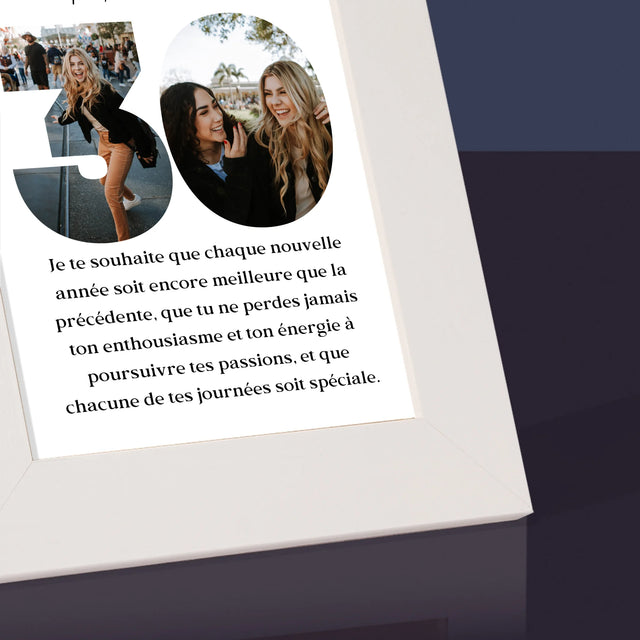 Mots tirés d'images : 30e anniversaire - Cadre photo | FR