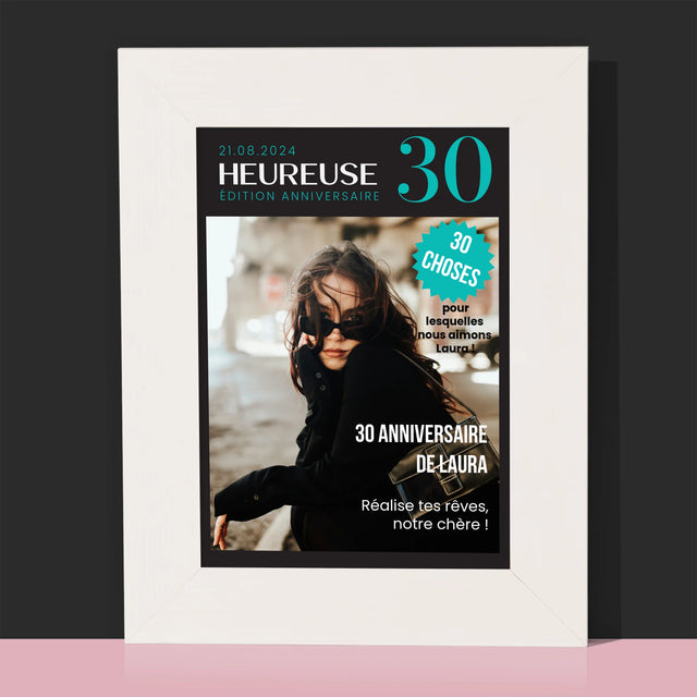 Couverture de magazine : Happy 30 - Cadre photo | FR