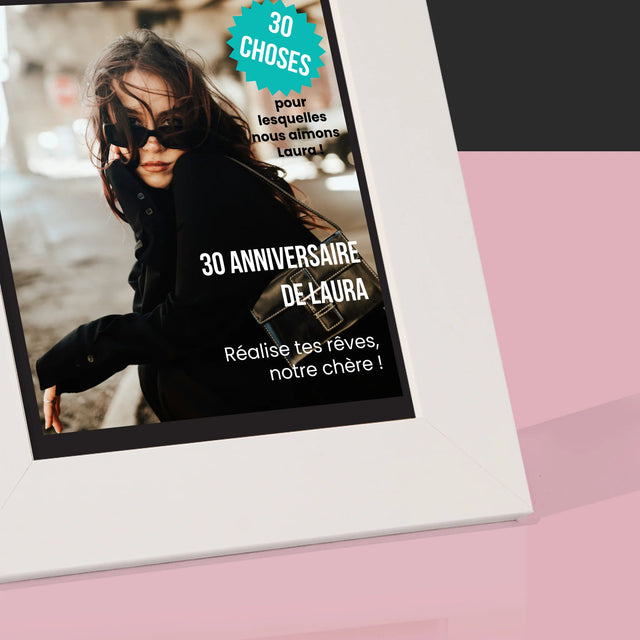 Couverture de magazine : Happy 30 - Cadre photo | FR