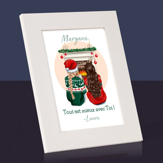 La Création Du Personnage: Couple De Noël - Cadre Photo 