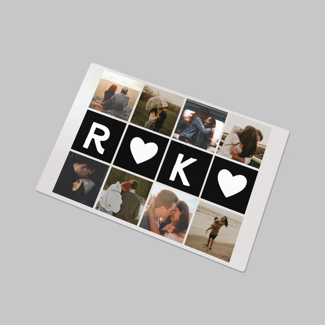 Le Collage Photo: Les Monogrammes D'Amour Avec Photos - Sous-Main Bureau