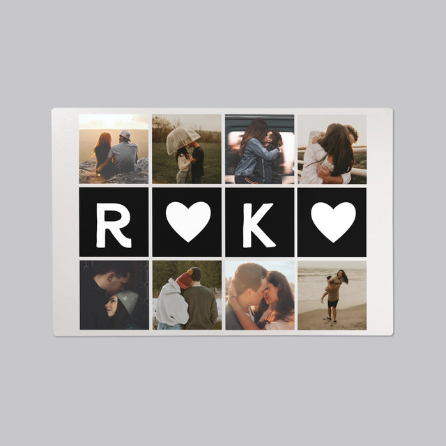 Le Collage Photo: Les Monogrammes D'Amour Avec Photos - Sous-Main Bureau