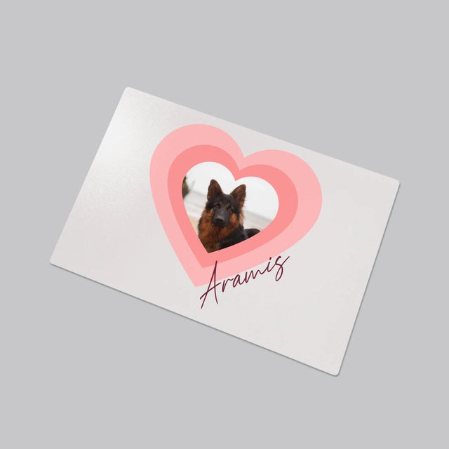 La Photo Et Un Texte: Photo De L'Animal Dans Le Cœur  - Sous-Main Bureau