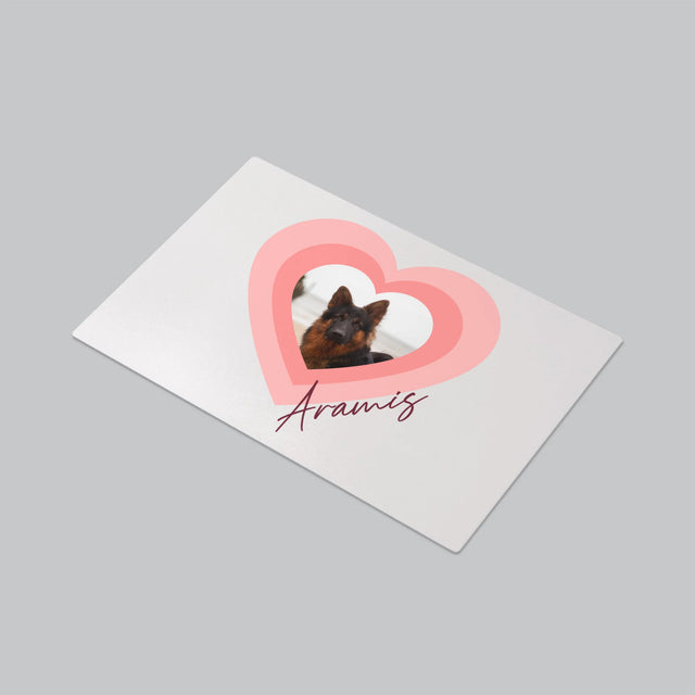 La Photo Et Un Texte: Photo De L'Animal Dans Le Cœur  - Sous-Main Bureau