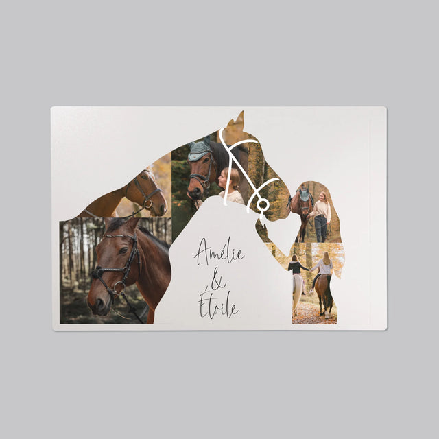 Forme Des Photos: Une Fille Avec Cheval - Sous-Main Bureau