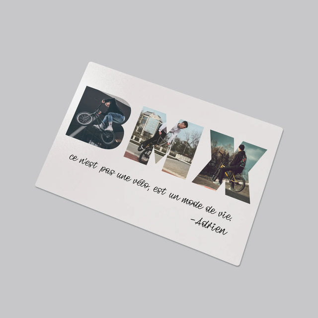 Collage Photo De Lettre: Bmx De Vos Photos - Sous-Main Bureau