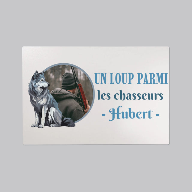 La Photo Et Un Texte: Un Loup Parmi Les Chasseur - Sous-Main Bureau
