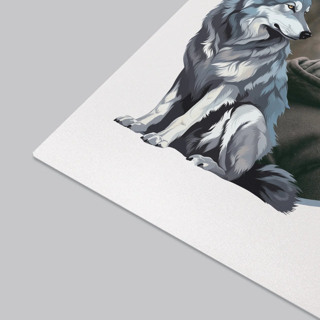 La Photo Et Un Texte: Un Loup Parmi Les Chasseur - Sous-Main Bureau