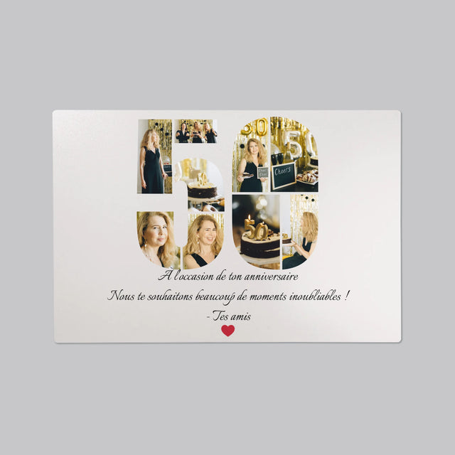 Forme Des Photos: 50 Anniversaire Vœux - Sous-Main Bureau