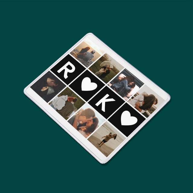 Le Collage Photo: Les Monogrammes D'Amour Avec Photos - Tapis De Souris