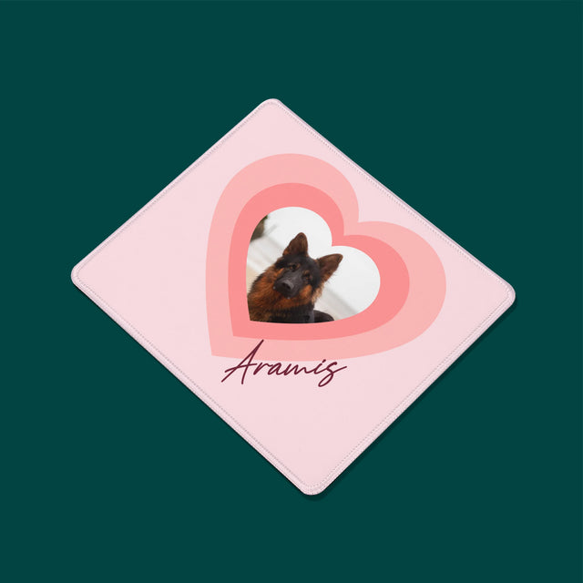 La Photo Et Un Texte: Photo De L'Animal Dans Le Cœur  - Tapis De Souris