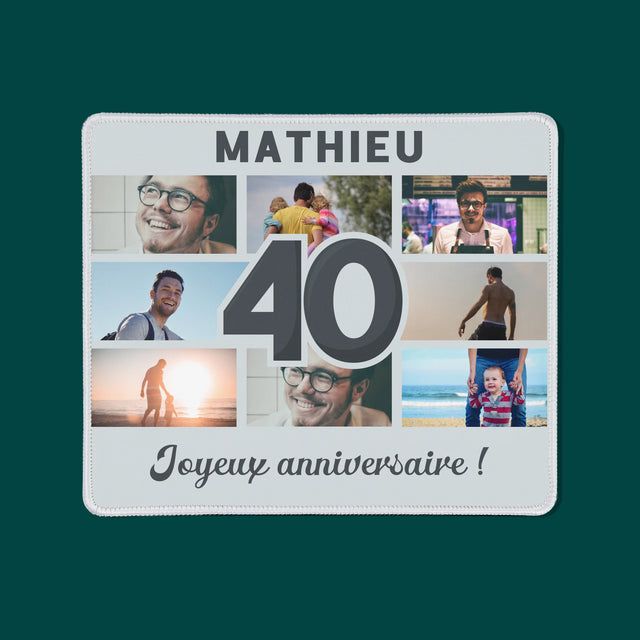 Le Collage Photo: 40 Ans - Tapis De Souris