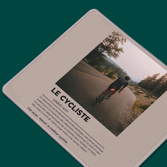 La Photo Et Un Texte: Cycliste - Définition - Tapis De Souris