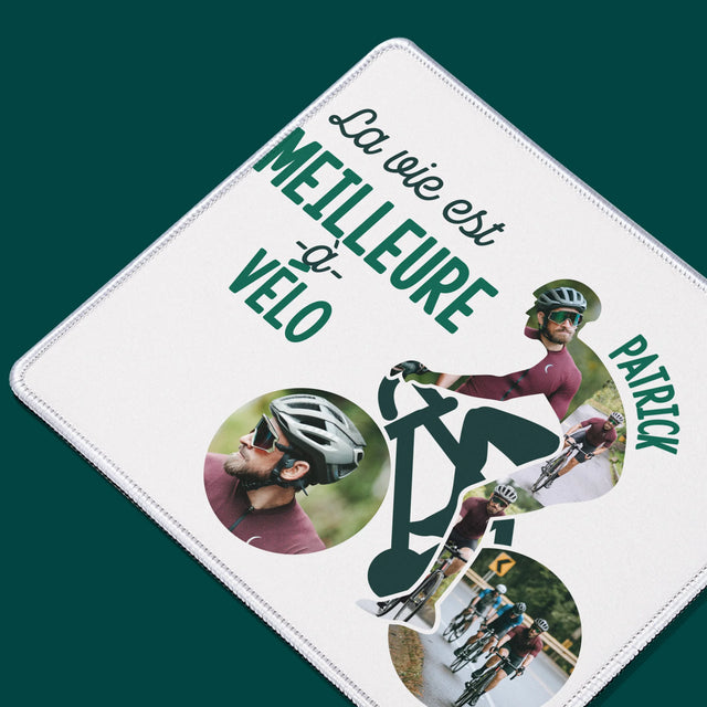 Forme Des Photos: La Vie Est Meilleure À Vélo - Tapis De Souris