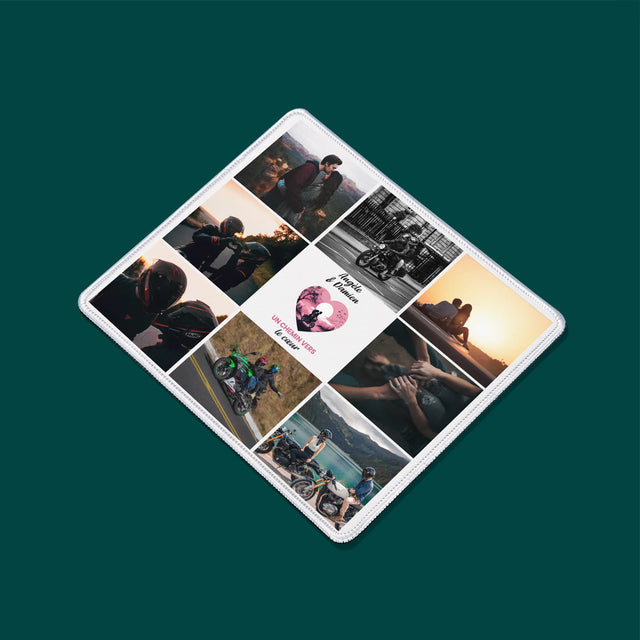 Le Collage Photo: Un Chemin Vers Le Cœur  - Tapis De Souris