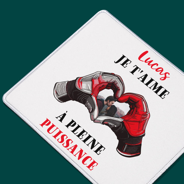 La Photo Et Un Texte: Je T'Aime À Pleine Puissance - Tapis De Souris