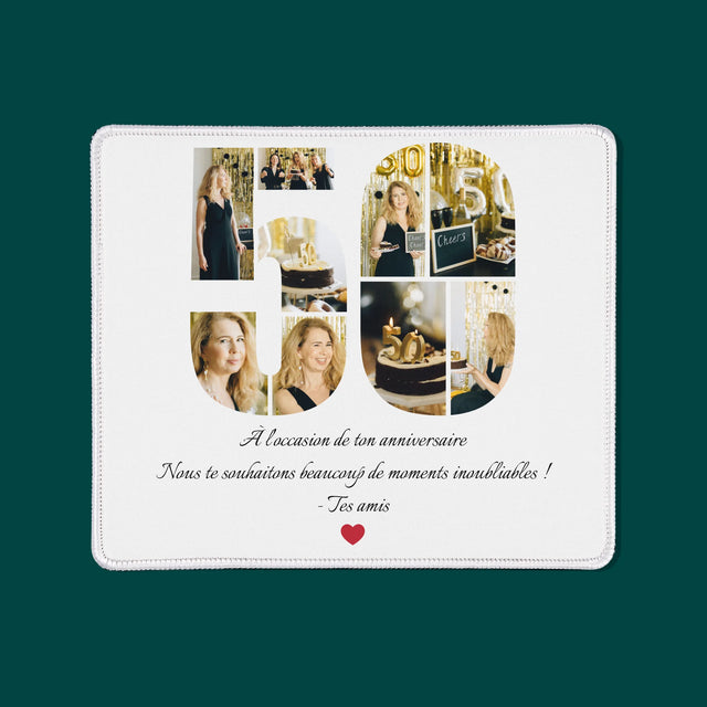 Forme Des Photos: 50 Anniversaire Vœux - Tapis De Souris