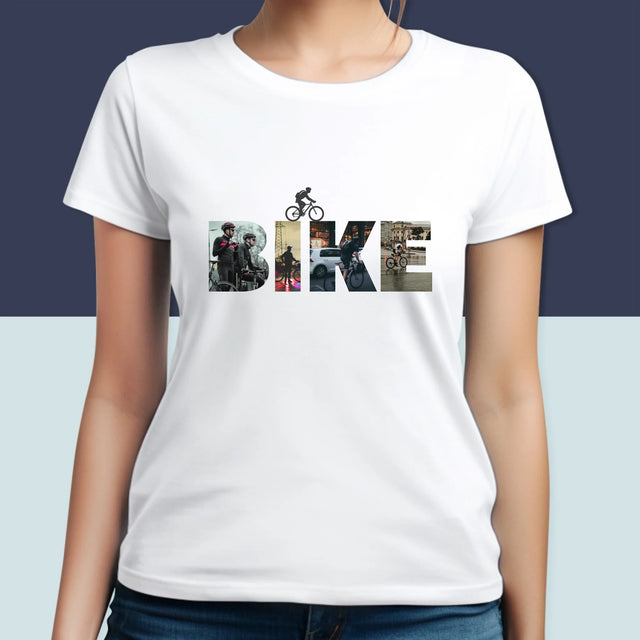 Collage Photo De Lettre: Bike - T-Shirt Pour Femmes