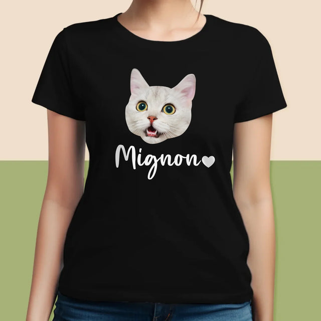 Ton Personnage: La Tête De Votre Chaton - T-Shirt Pour Femmes