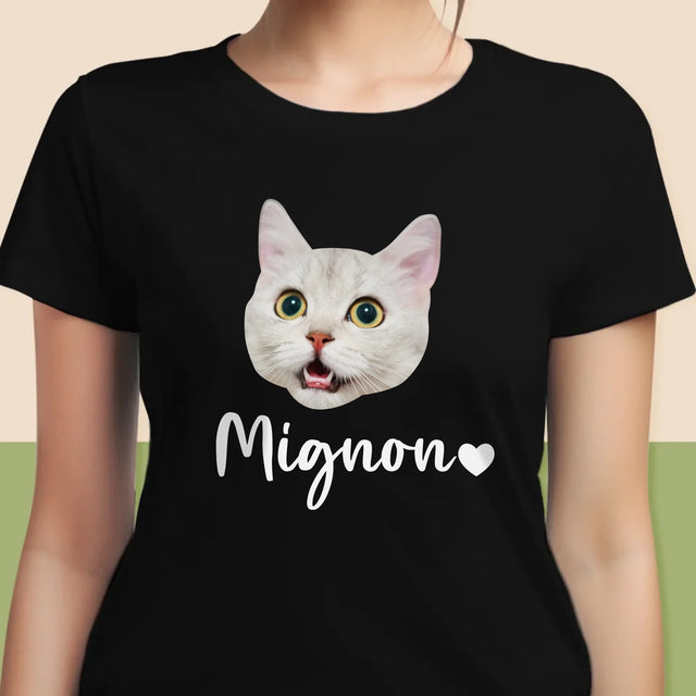 Ton Personnage: La Tête De Votre Chaton - T-Shirt Pour Femmes