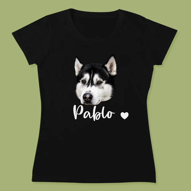 Ton Personnage: La Tête De Votre Chien - T-Shirt Pour Femmes