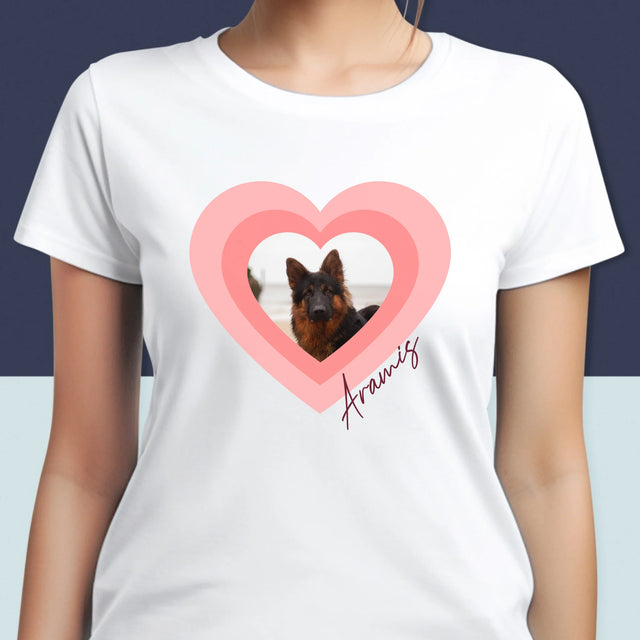 La Photo Et Un Texte: Photo De L'Animal Dans Le Cœur  - T-Shirt Pour Femmes