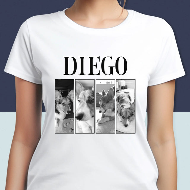 Le Collage Photo: Un Classique Bootleg Avec Un Animal - T-Shirt Pour Femmes