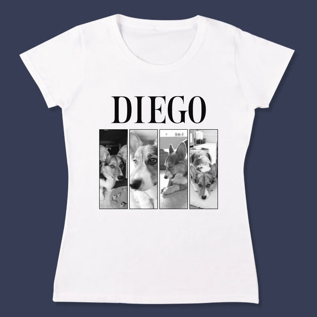 Le Collage Photo: Un Classique Bootleg Avec Un Animal - T-Shirt Pour Femmes