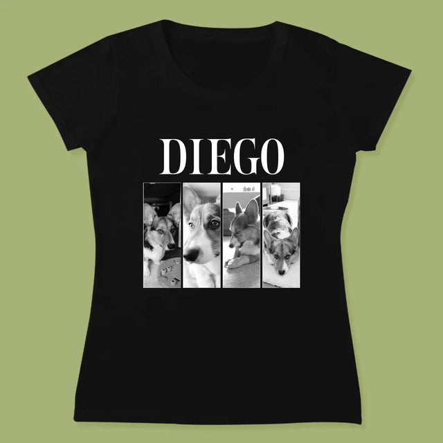 Le Collage Photo: Un Classique Bootleg Avec Un Animal - T-Shirt Pour Femmes