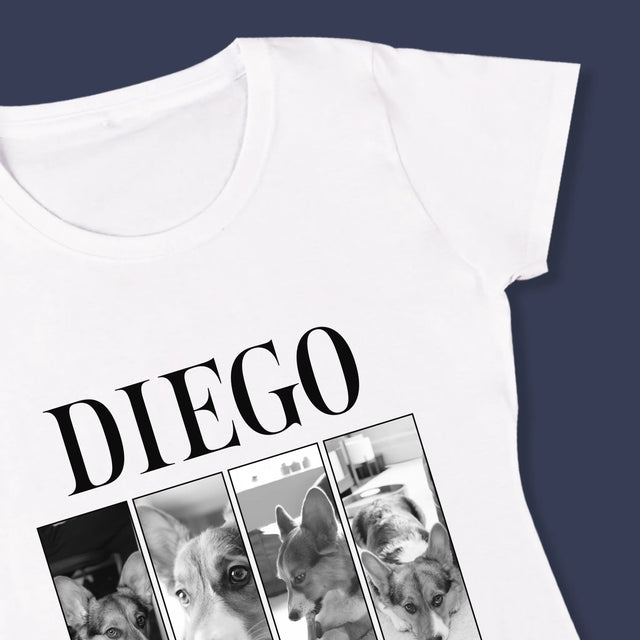 Le Collage Photo: Un Classique Bootleg Avec Un Animal - T-Shirt Pour Femmes