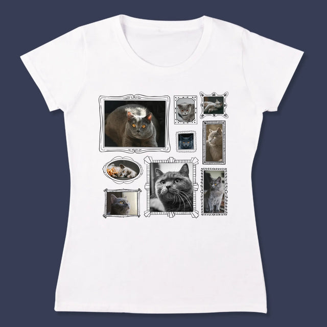 Le Collage Photo: Un Mur D'Exposition Avec Un Animal - T-Shirt Pour Femmes