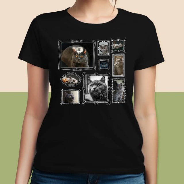 Le Collage Photo: Un Mur D'Exposition Avec Un Animal - T-Shirt Pour Femmes