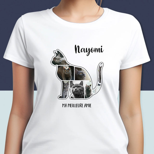 Forme Des Photos: Chat Le Meilleur Ami - T-Shirt Pour Femmes