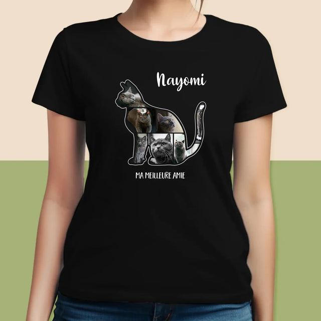 Forme Des Photos: Chat Le Meilleur Ami - T-Shirt Pour Femmes