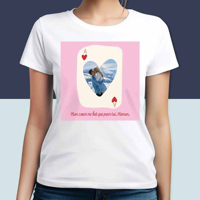 La Photo Et Un Texte: Carte De Saint-Valentin - T-Shirt Pour Femmes
