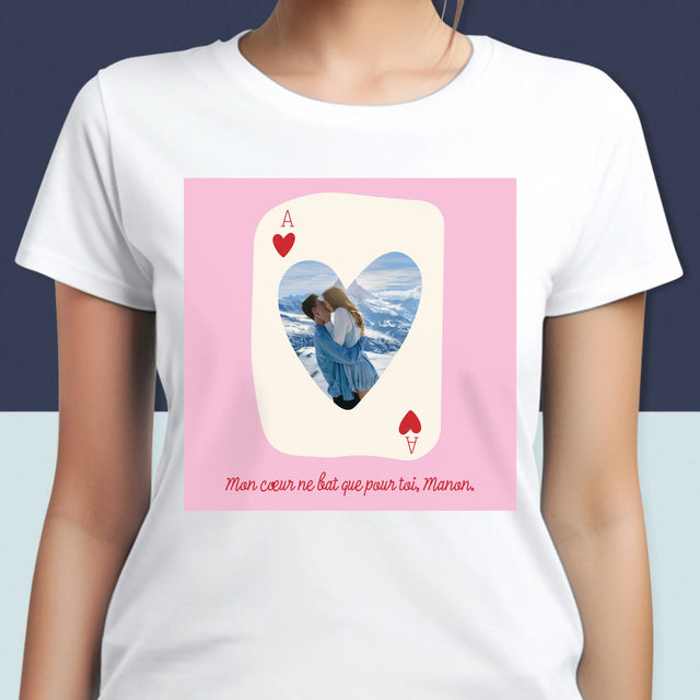 La Photo Et Un Texte: Carte De Saint-Valentin - T-Shirt Pour Femmes