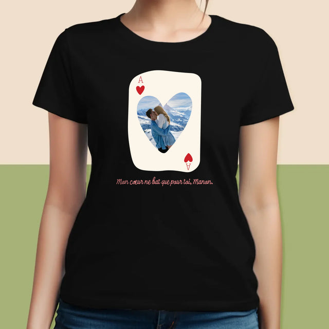La Photo Et Un Texte: Carte De Saint-Valentin - T-Shirt Pour Femmes