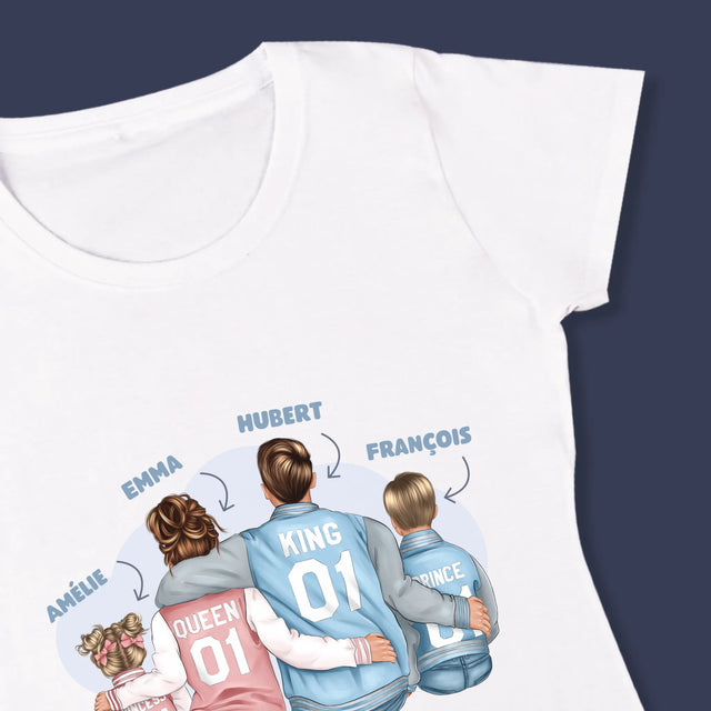 La Création Du Personnage: Famille En Sweatshirts - T-Shirt Pour Femmes