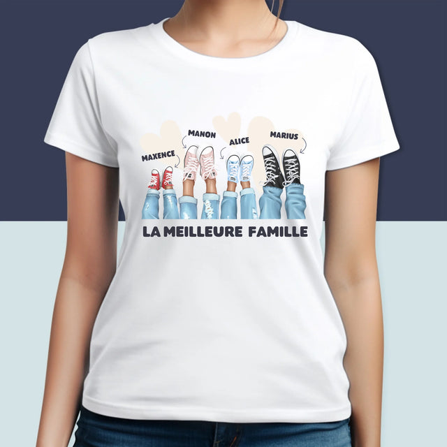La Création Du Personnage: La Famille Baskets  - T-Shirt Pour Femmes