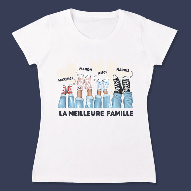 La Création Du Personnage: La Famille Baskets  - T-Shirt Pour Femmes