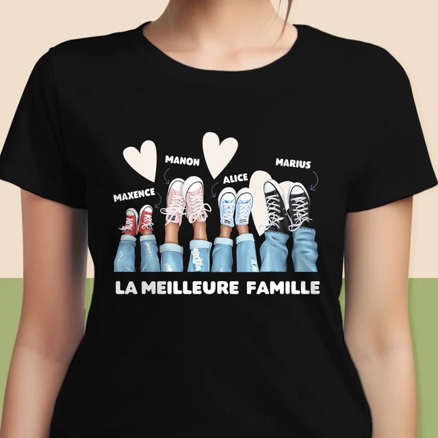La Création Du Personnage: La Famille Baskets  - T-Shirt Pour Femmes